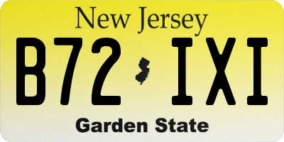 NJ license plate B72IXI