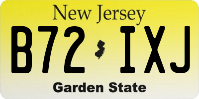 NJ license plate B72IXJ