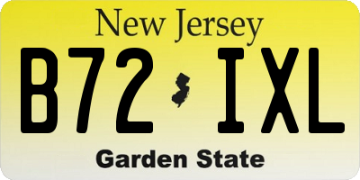 NJ license plate B72IXL