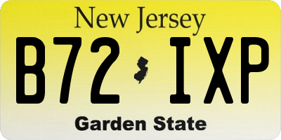 NJ license plate B72IXP