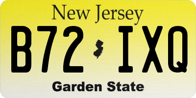 NJ license plate B72IXQ