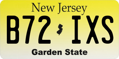 NJ license plate B72IXS