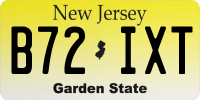NJ license plate B72IXT