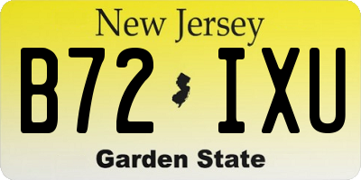 NJ license plate B72IXU