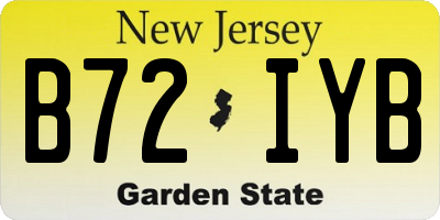 NJ license plate B72IYB
