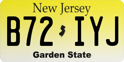 NJ license plate B72IYJ
