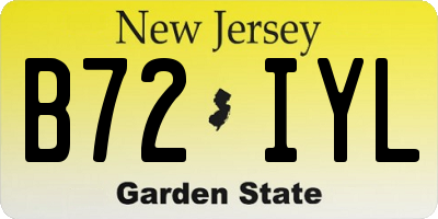 NJ license plate B72IYL