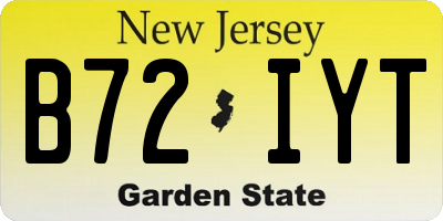 NJ license plate B72IYT