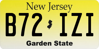 NJ license plate B72IZI