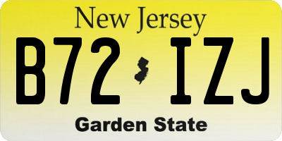 NJ license plate B72IZJ
