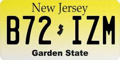 NJ license plate B72IZM