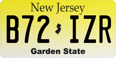 NJ license plate B72IZR