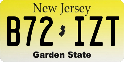 NJ license plate B72IZT