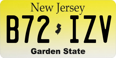 NJ license plate B72IZV