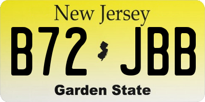 NJ license plate B72JBB