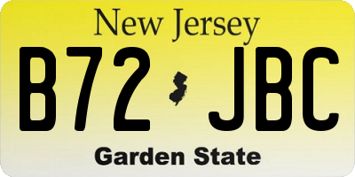 NJ license plate B72JBC