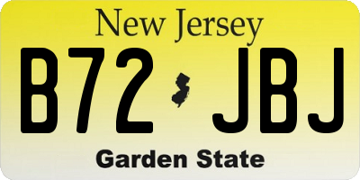 NJ license plate B72JBJ