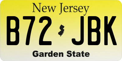 NJ license plate B72JBK