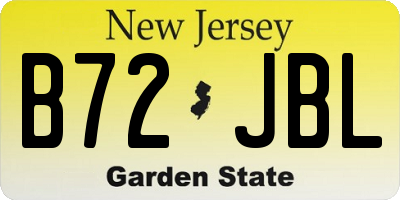 NJ license plate B72JBL