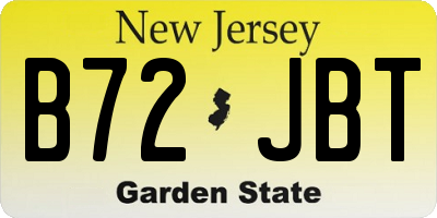 NJ license plate B72JBT