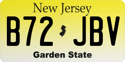 NJ license plate B72JBV