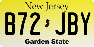 NJ license plate B72JBY
