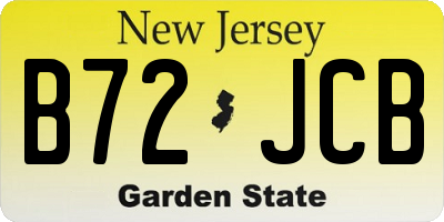 NJ license plate B72JCB