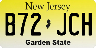 NJ license plate B72JCH