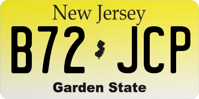 NJ license plate B72JCP