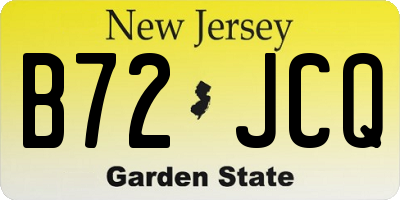 NJ license plate B72JCQ