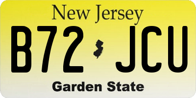 NJ license plate B72JCU