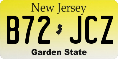 NJ license plate B72JCZ