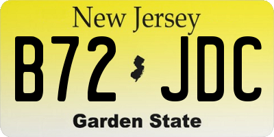 NJ license plate B72JDC
