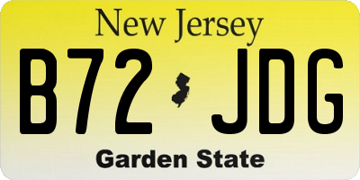 NJ license plate B72JDG