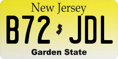 NJ license plate B72JDL