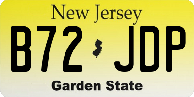 NJ license plate B72JDP
