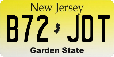 NJ license plate B72JDT