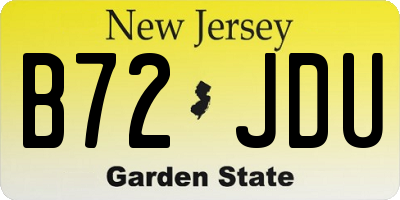 NJ license plate B72JDU