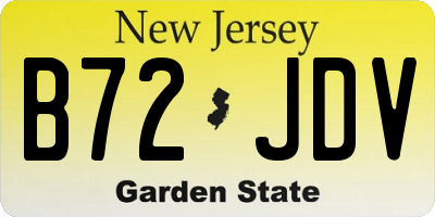 NJ license plate B72JDV