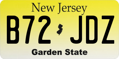NJ license plate B72JDZ