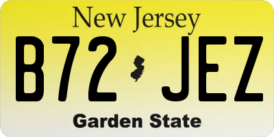 NJ license plate B72JEZ