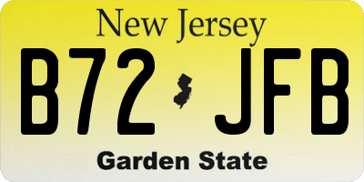 NJ license plate B72JFB