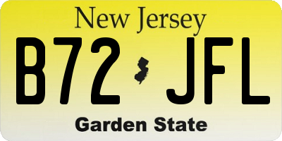 NJ license plate B72JFL