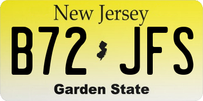 NJ license plate B72JFS
