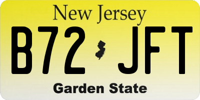NJ license plate B72JFT