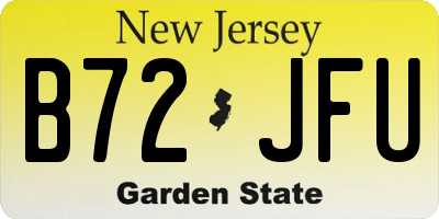 NJ license plate B72JFU