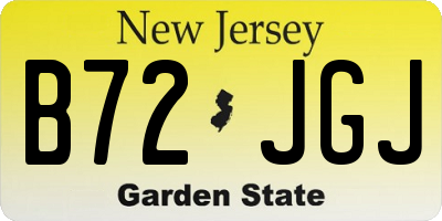 NJ license plate B72JGJ