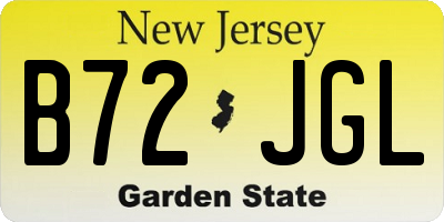 NJ license plate B72JGL