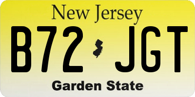 NJ license plate B72JGT