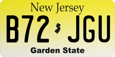 NJ license plate B72JGU